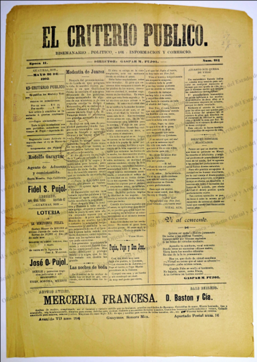 Ejemplar de El Criterio Público