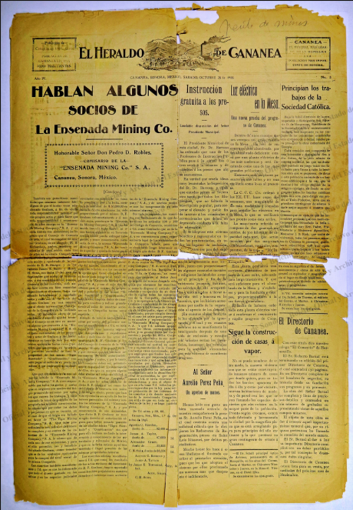 Ejemplar de El Heraldo de Cananea