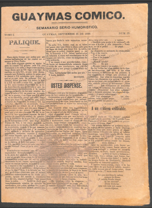 Ejemplar de Guaymas Cómico