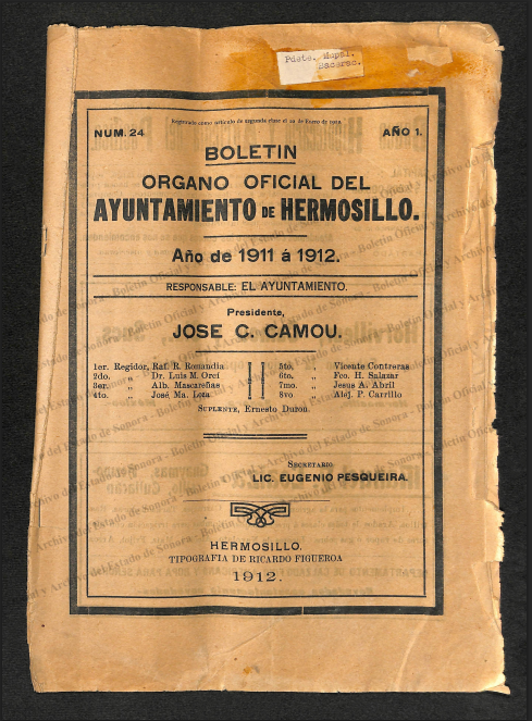 Imagen: Boletin del Ayuntamiento de Hermosillo