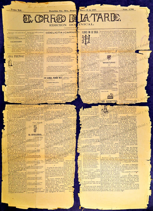 Ejemplar de El Correo de la Tarde