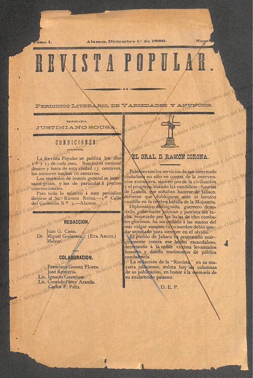 Ejemplar de Revista Popular