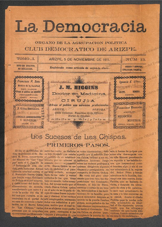 Ejemplar de La Democracia