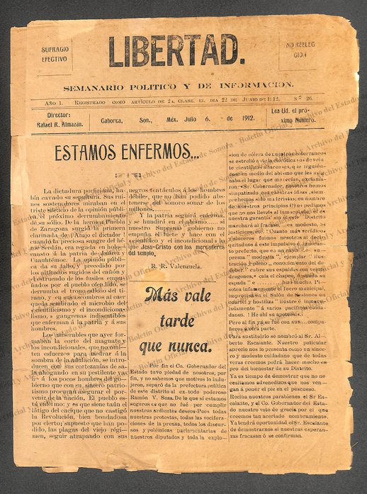 Ejemplar de Libertad