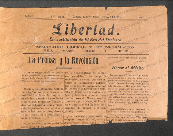 Ejemplar de Libertad