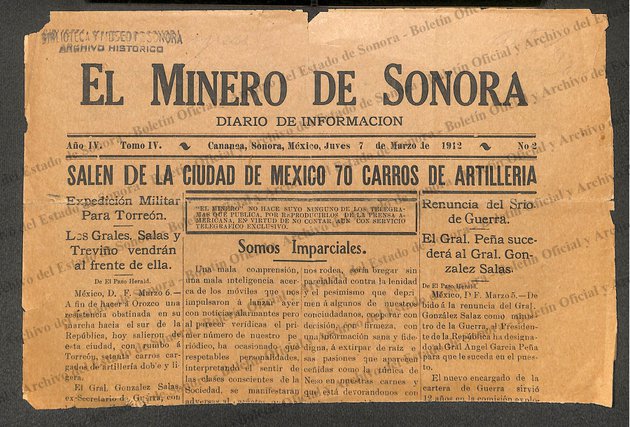 Ejemplar de El Minero de Sonora