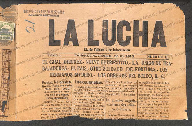 Ejemplar de La Lucha