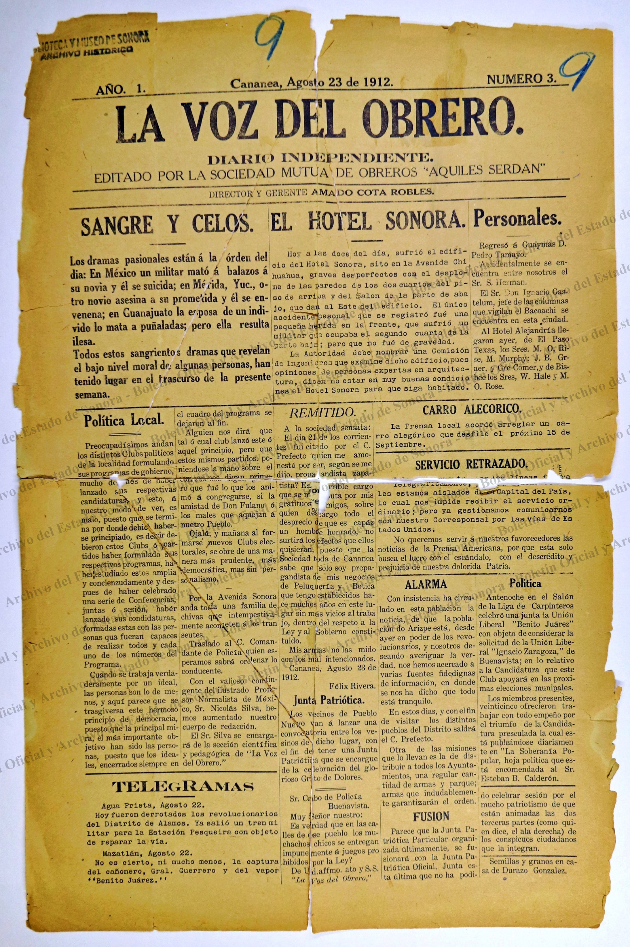 Imagen: La Voz del Obrero