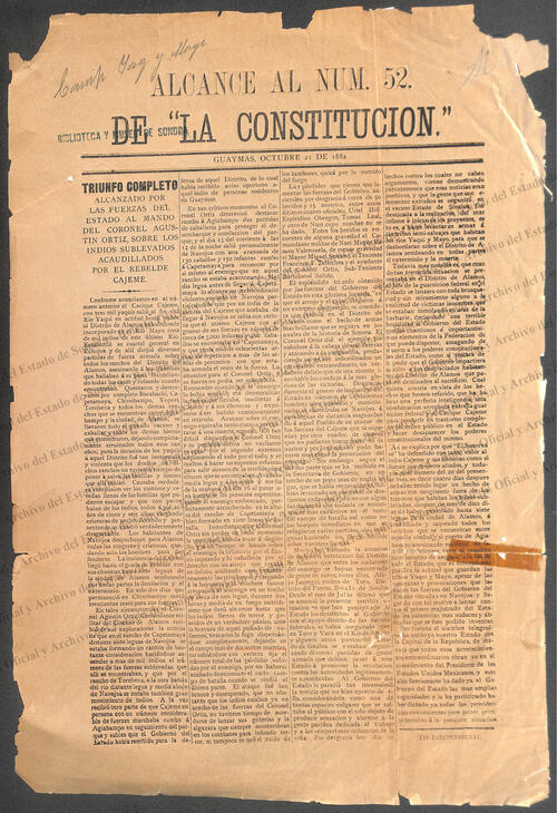 Ejemplar de Constitución