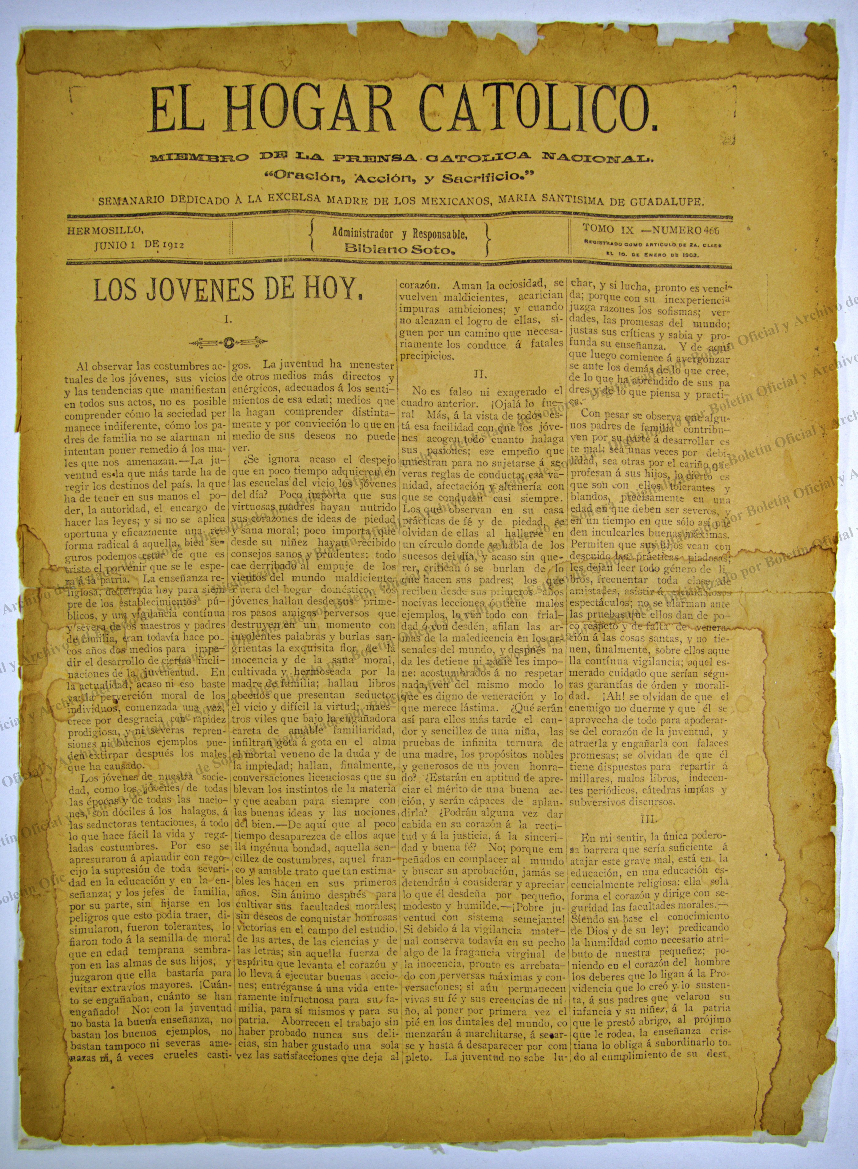 Imagen: El Hogar Católico