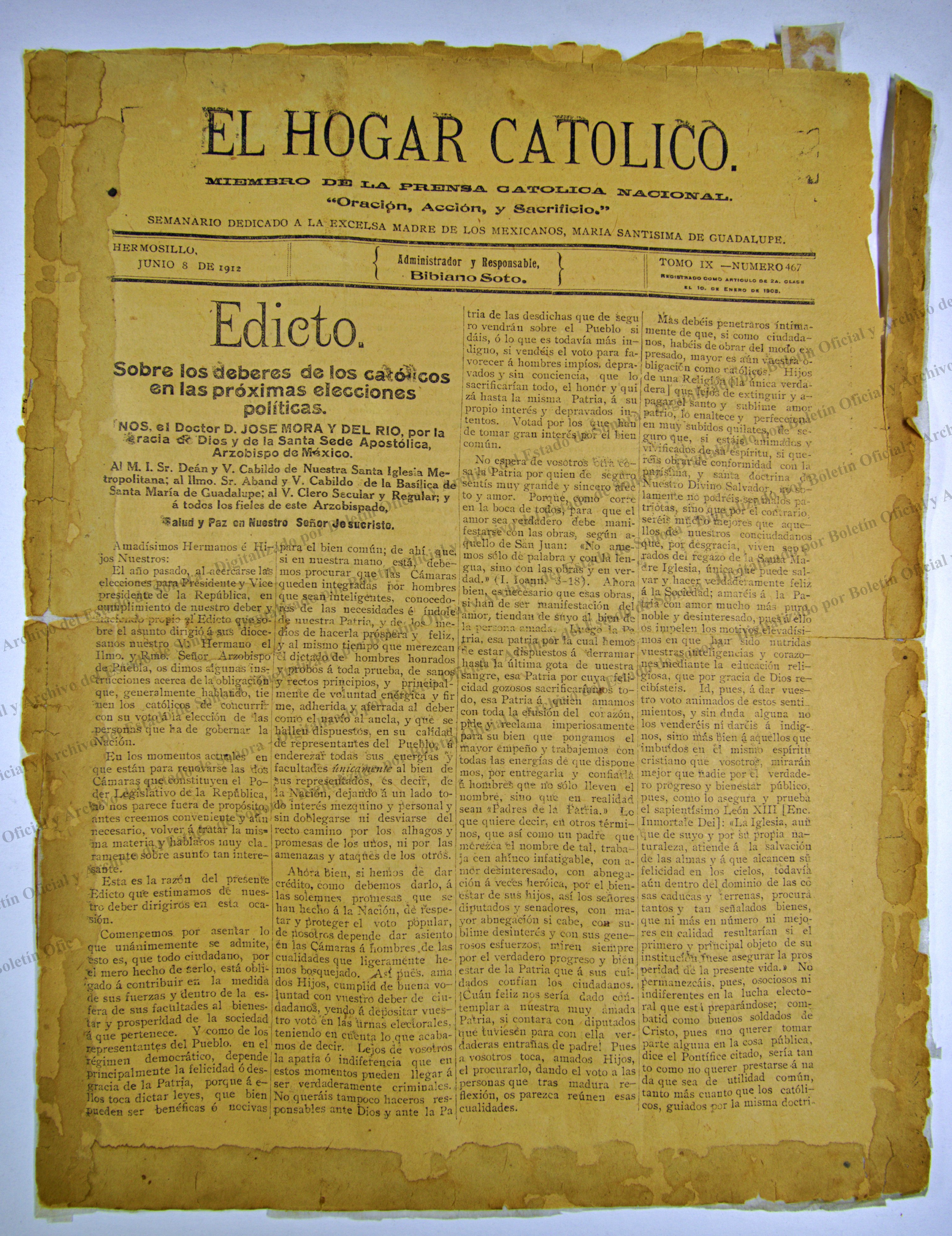 Imagen: El Hogar Católico