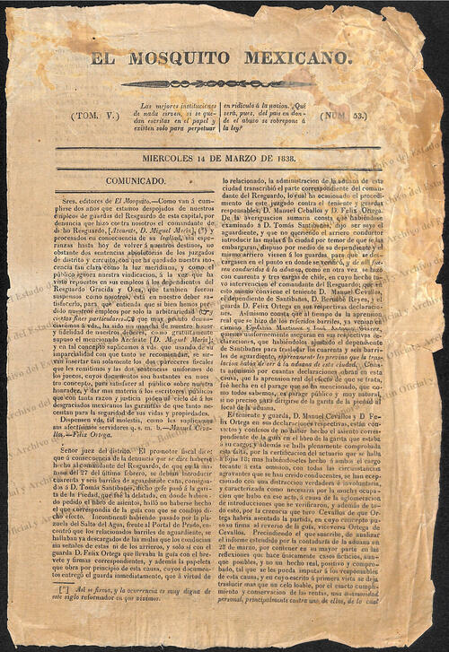 Imagen: El Mosquito Mexicano